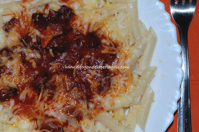Macarrones con chorizo