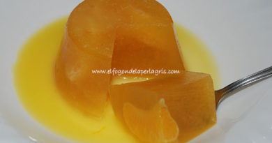 Gelatina casera de mandarina