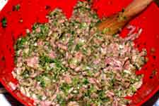 Mezcla para las albóndigas