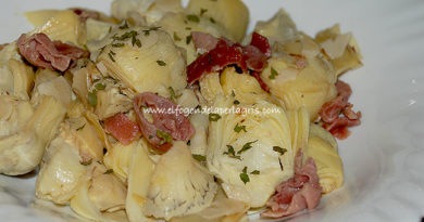 Alcachofas con jamón serrano