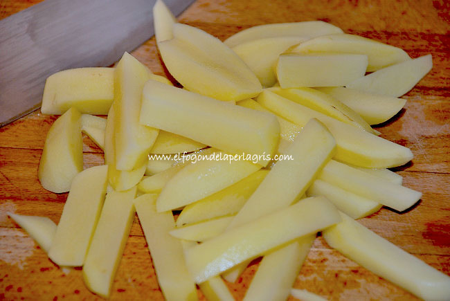 Corte tipo bastones Corte tipo bastones