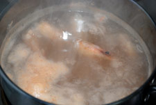 Preparar el fumet de mariscos