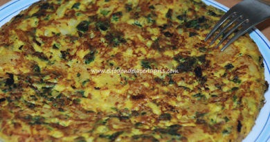 Tortilla de patatas y espinacas