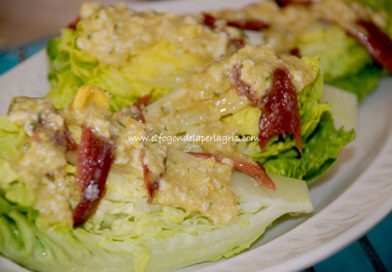 Cogollos con anchoas