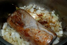 Añadir verduras a cinta de lomo