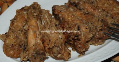 Alitas de pollo al ajillo