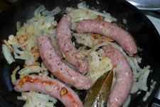 Refreír las salchichas