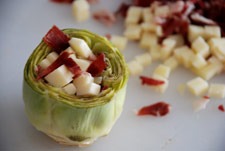 Rellenar con el jamón y el queso Rellenar con el jamón y el queso