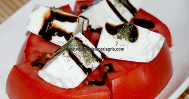 Tomate aliñado al eneldo