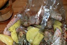 Meter en la bolsa para horno