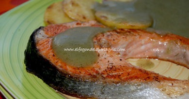 Salmón con crema de apio