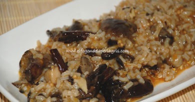 Arroz con setas de temporada