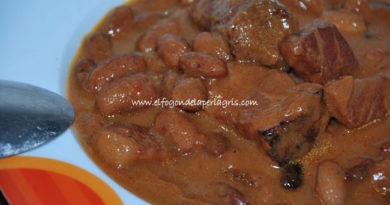 Judías con chorizo y panceta