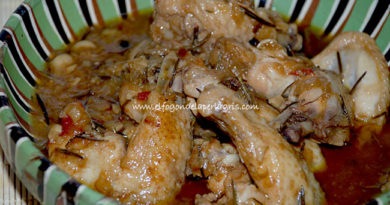 Alitas de pollo en salsa