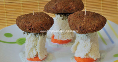 Champiñones de falafel