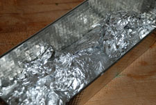 Cerrar con papel de aluminio Cerrar con papel de aluminio