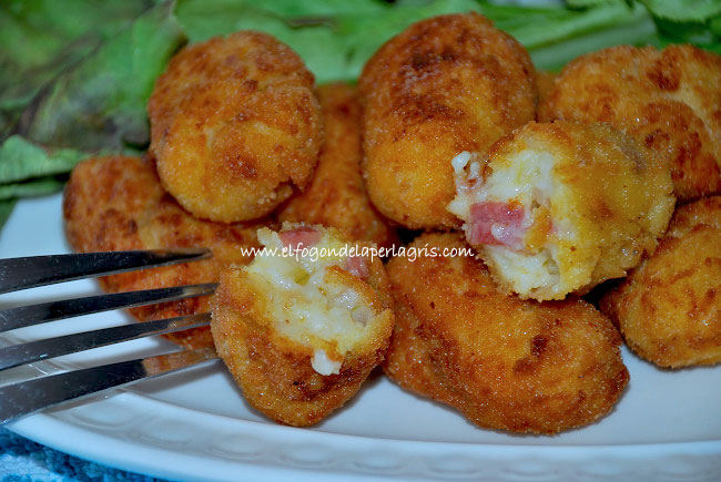 Croquetas de jamón y queso Croquetas caseras de jamón y queso