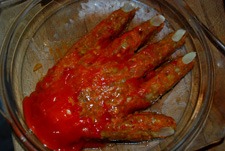 Mano lista para meter al horno