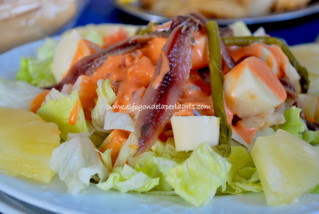 Ensalada de ahumados y palmitos