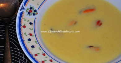 Crema de mejillones al azafrán