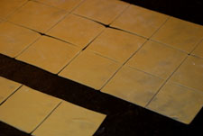 Cortar la masa en cuadrados