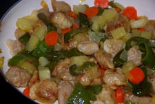 Añadir el cerdo a la tempura