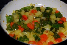 Añadir piña a las verduras