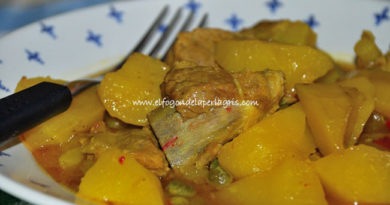 Papas con costillas en amarillo, un plato humilde de la cocina gaditana pero con un gran sabor