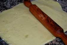 Aplanar patata entre dos film