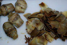 Quitar hojas más fibrosas