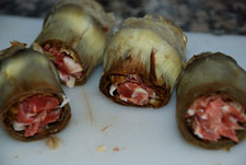 Rellenar con jamón ibérico