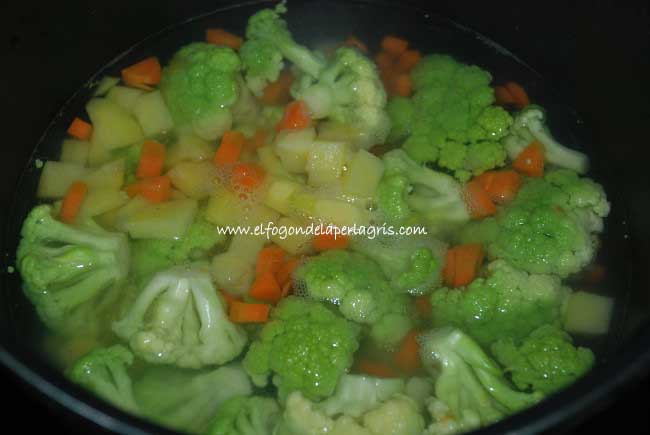 Cocer las verduras con sal