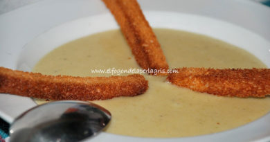 Crema de apio y manzanas