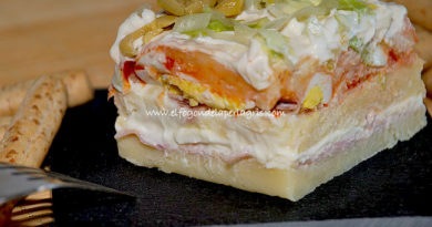 Pastel de patatas relleno