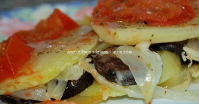 Pastel de patatas con morcilla.