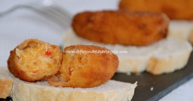 Croquetas de bonito y pimientos morrones