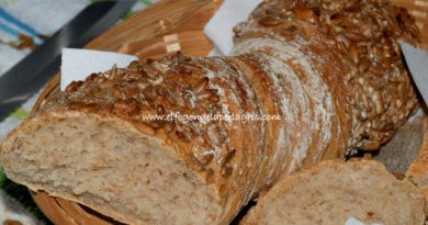 Barra de pan casero con semillas de girasol