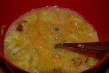 Mezclar con los huevos