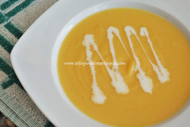 Crema de calabaza y naranja