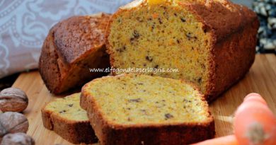 Carrots and nuts plumcake