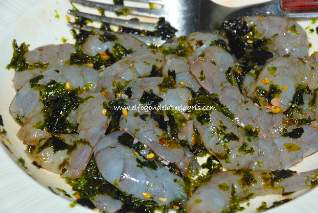 Dejar macerar langostinos