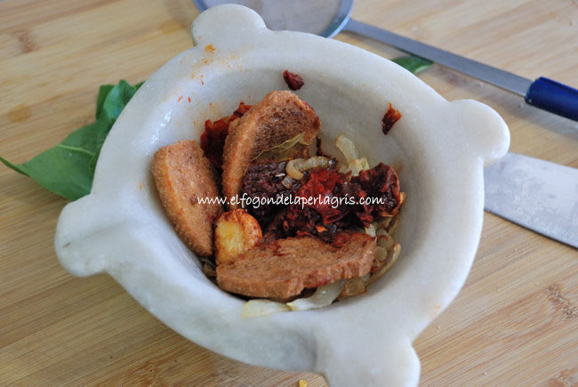 Majado potaje garbanzos con espinacas