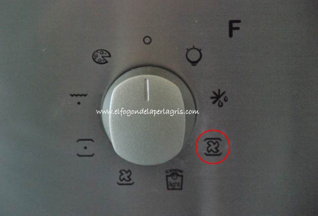 Funciones del horno. Calor inferior y superior aire caliente