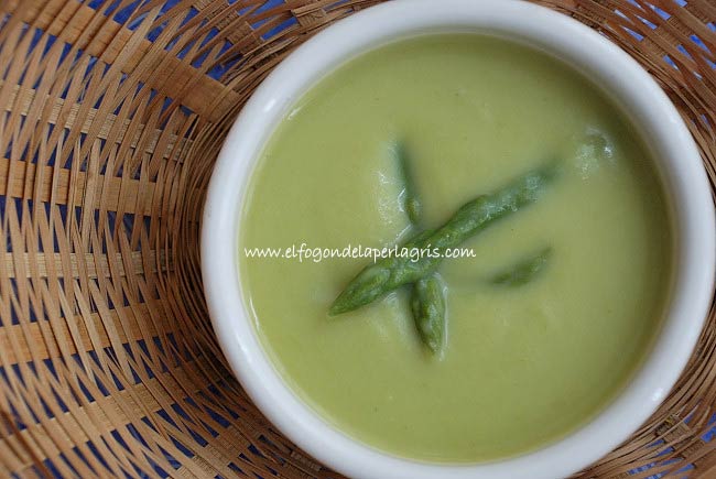 Crema de espárragos sin nata