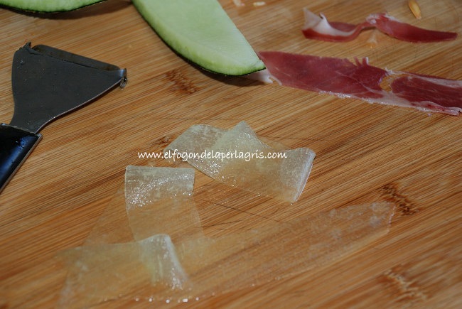 Rodajas de melón y jamón