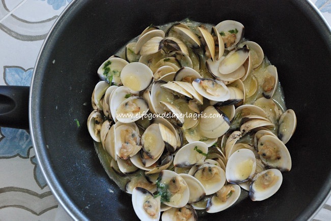 Receta de Almejas al cava Almejas al cava
