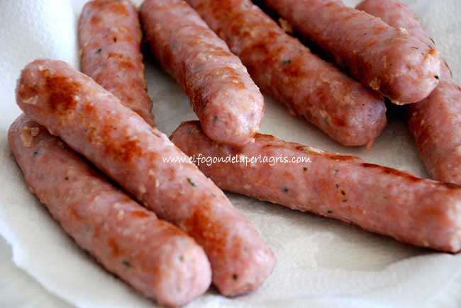 Cocinar las salchichas