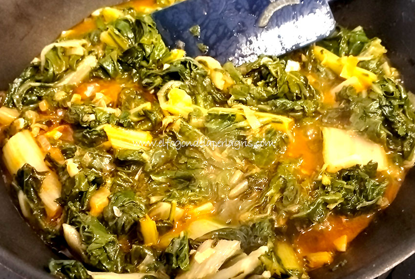 Refreír las acelgas Refreír las acelgas